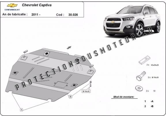 Cache sous moteur et de la boîte de vitesse Chevrolet Captiva