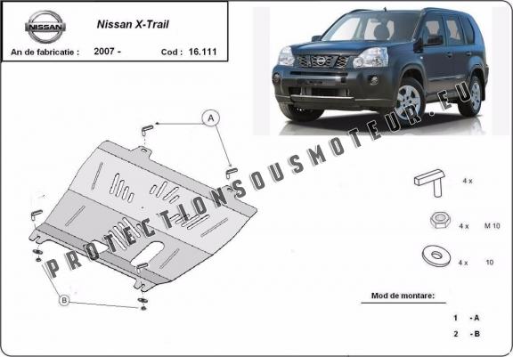 Cache sous moteur et de la boîte de vitesse Nissan X-Trail T31