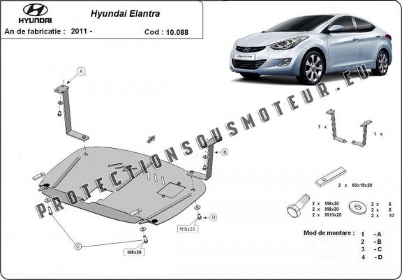 Cache sous moteur et de la boîte de vitesse Hyundai Elantra 2