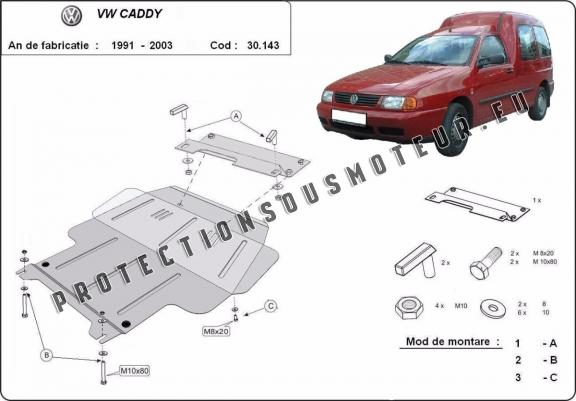 Cache sous moteur et de la boîte de vitesse Volkswagen Caddy
