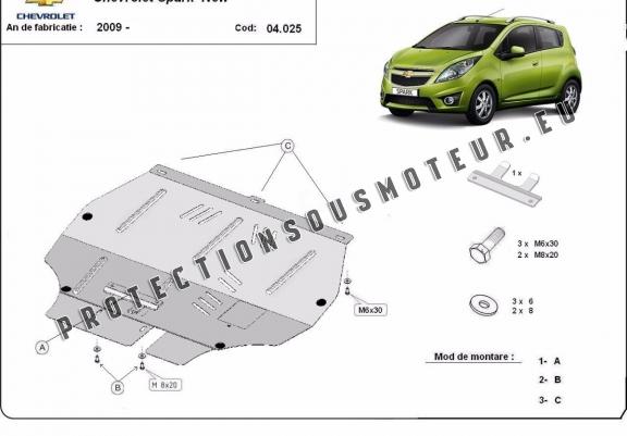 Cache sous moteur et de la boîte de vitesse Chevrolet Spark