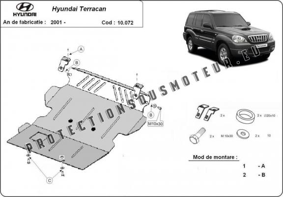 Cache sous moteur et de la radiateur Hyundai Terracan
