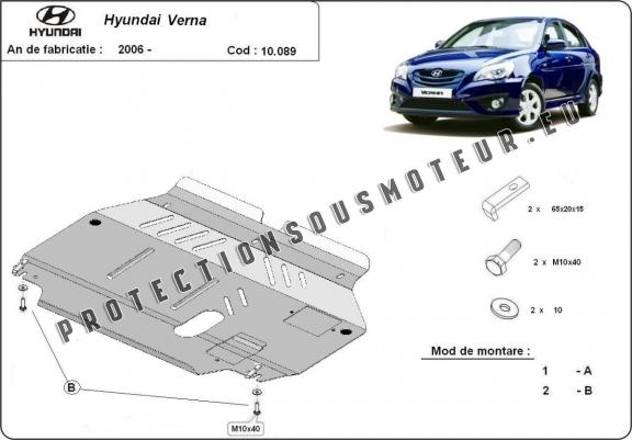 Cache sous moteur et de la boîte de vitesse Hyundai Verna
