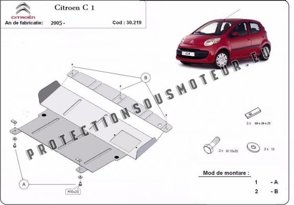 Cache sous moteur et de la boîte de vitesse Citroen C 1