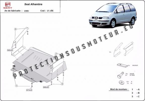 Cache sous moteur et de la boîte de vitesse Seat Alhambra