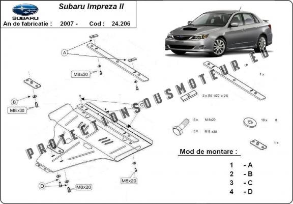 Cache sous moteur et de la boîte de vitesse Subaru Impreza Petrol