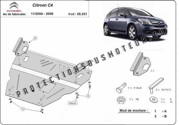 Cache sous moteur et de la boîte de vitesse Citroen C4