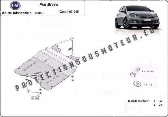 Cache sous moteur et de la boîte de vitesse Fiat Bravo