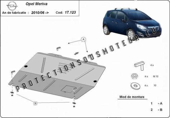 Cache sous moteur et de la boîte de vitesse Opel Meriva
