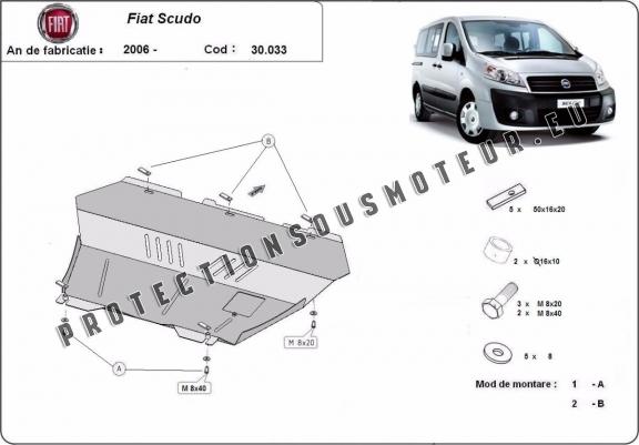 Cache sous moteur et de la boîte de vitesse Fiat Scudo