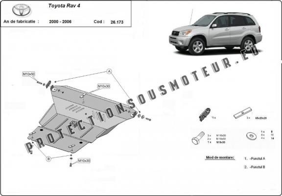 Cache sous moteur et de la boîte de vitesse Toyota Rav4