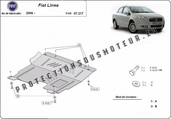 Cache sous moteur et de la boîte de vitesse Fiat Linea