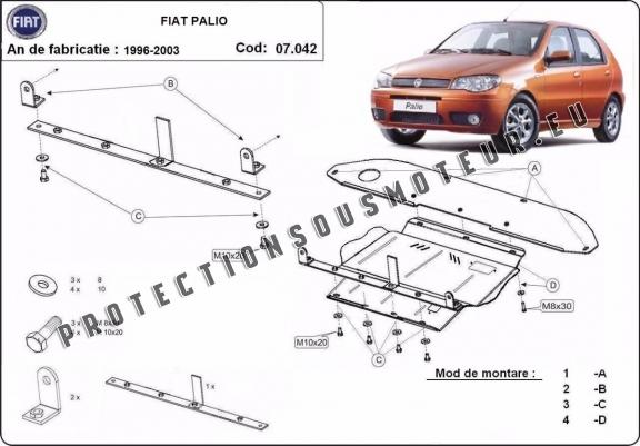 Cache sous moteur et de la boîte de vitesse Fiat Palio