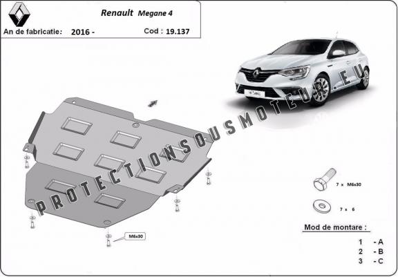 Cache sous moteur et de la boîte de vitesse Renault Megane 4