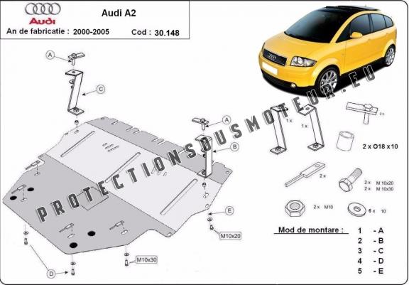 Cache sous moteur et de la boîte de vitesse Audi A2