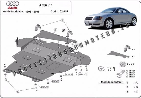 Cache sous moteur et de la boîte de vitesse Audi TT