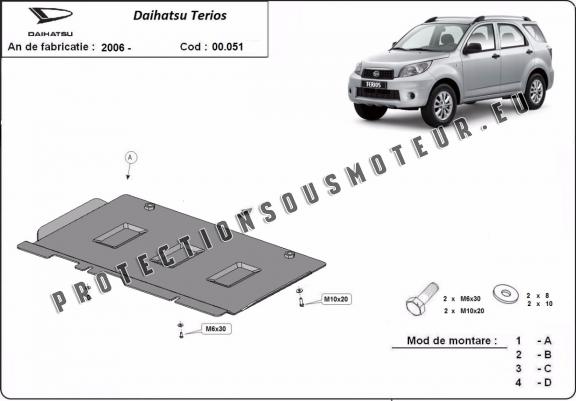 Cache de protection de la boîte de vitesse Daihatsu Terios