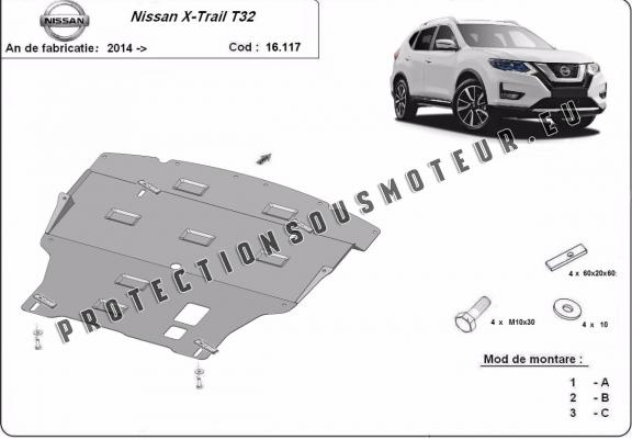 Cache sous moteur et de la boîte de vitesse Nissan X-Trail T32