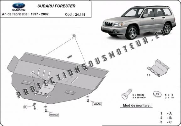 Cache sous moteur et de la boîte de vitesse Subaru Forester 1