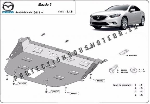 Cache sous moteur et de la boîte de vitesse Mazda 6