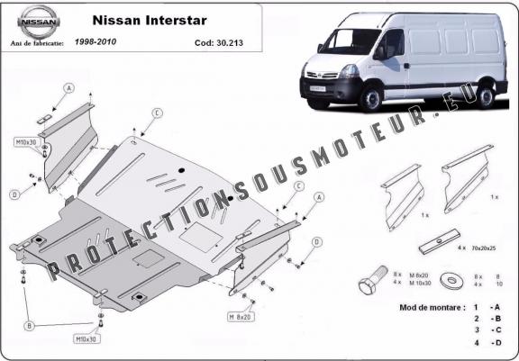 Cache sous moteur et de la boîte de vitesse Nissan Interstar
