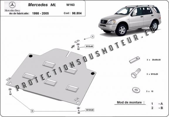Cache de protection du différentiel - RWD Mercedes ML W163