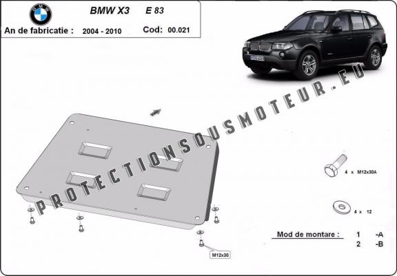 Cache Sous Moteur BMW X3