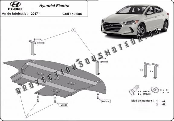 Cache sous moteur et de la boîte de vitesse  Hyundai Elantra