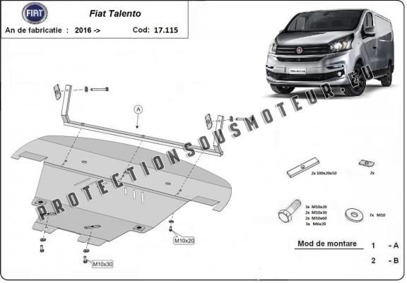 Cache sous moteur et de la boîte de vitesse Fiat Talento