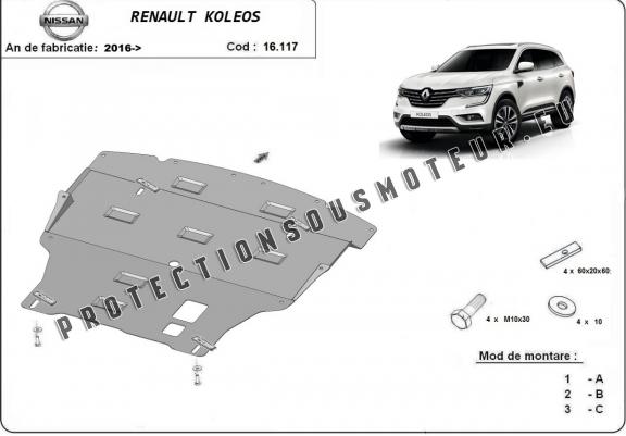 Cache sous moteur et de la boîte de vitesse Renault Koleos