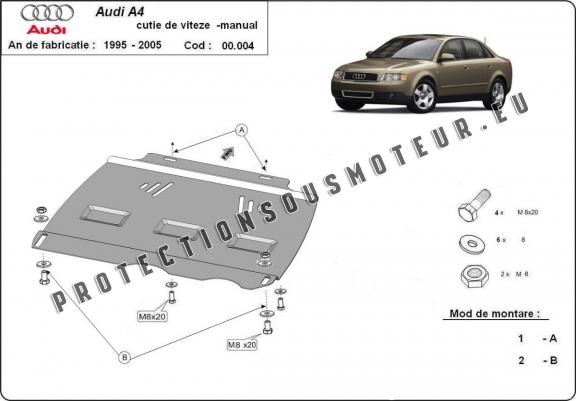 Cache de protection de la boîte de vitesse Audi A4 B6 - manuelle