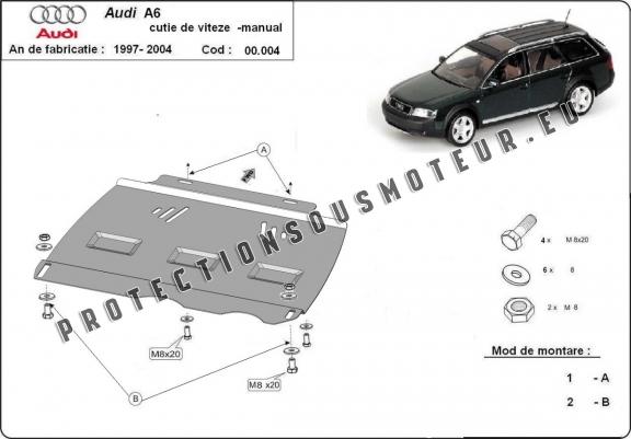 Cache de protection de la boîte de vitesse Audi A6 - manuelle