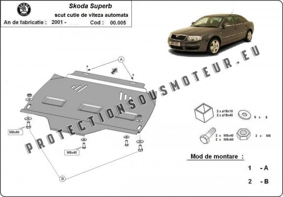 Cache de protection de la boîte de vitesse Skoda Superb - automatique
