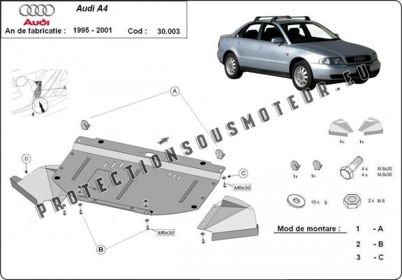 Cache sous moteur et de la radiateur Audi A4  B5