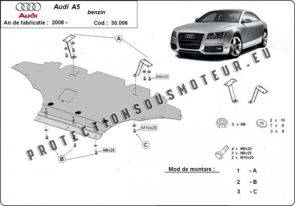 Cache sous moteur et de la radiateur Audi A5 petrol