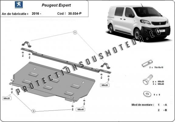 Cache sous moteur et de la boîte de vitesse Peugeot Expert MPV