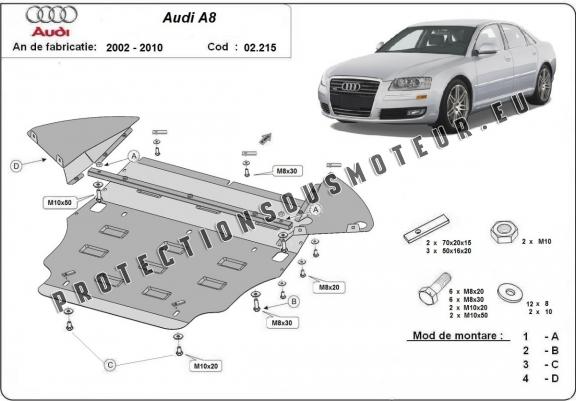 Cache sous moteur et de la boîte de vitesse Audi A8