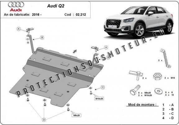Cache sous moteur et de la boîte de vitesse Audi Q2
