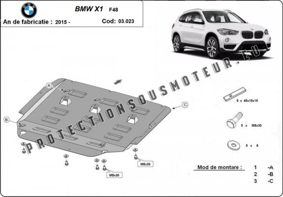 Cache sous moteur et de la boîte de vitesse BMW X1  F48