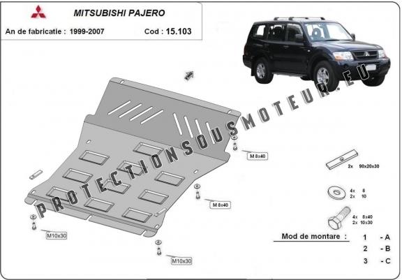 Cache sous moteur et de la radiateur Mitsubishi Pajero 3 (V60, V70) Vers 2.0