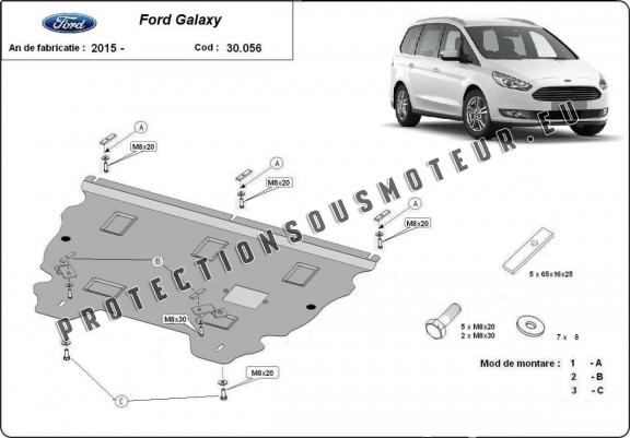 Cache sous moteur et de la boîte de vitesse Ford Galaxy 3