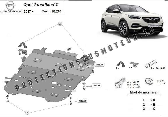 Cache sous moteur et de la boîte de vitesse Opel Grandland X