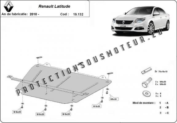 Cache sous moteur et de la boîte de vitesse  Renault Latitude