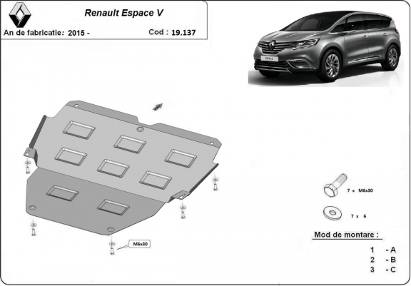 Cache sous moteur et de la boîte de vitesse  Renault Espace 5