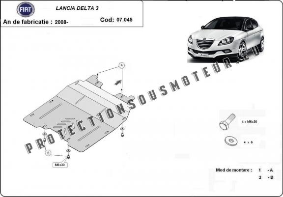 Cache sous moteur et de la boîte de vitesse Lancia Delta 3
