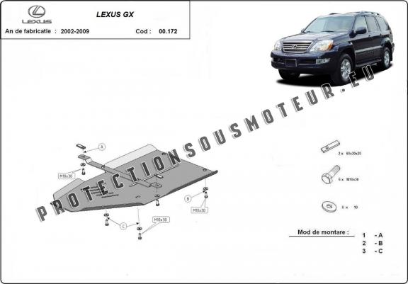 Cache de protection de la boîte de vitesse Lexus GX