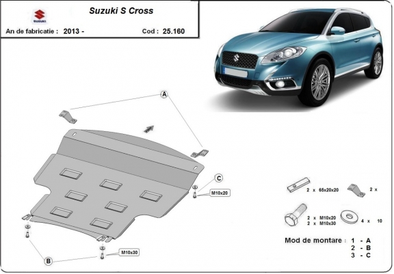 Cache sous moteur et de la boîte de vitesse Suzuki S-Cross