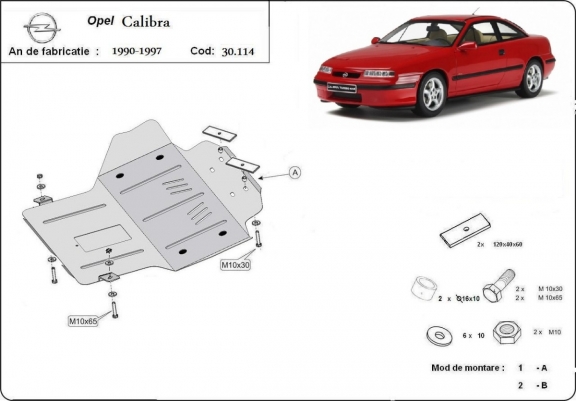 Cache sous moteur et de la boîte de vitesse Opel Calibra