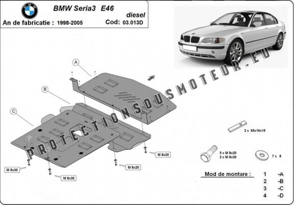 Cache Sous Moteur BMW Seria 3 E46 - Diesel