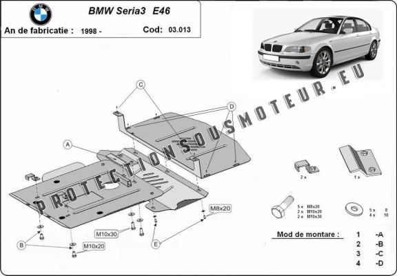 Cache Sous Moteur BMW Seria 3 E46 - essence